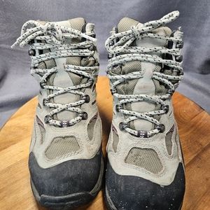 LL Bean Women's Hiking Boots 7M Dri-Lex Waterproof Gray Lace ups